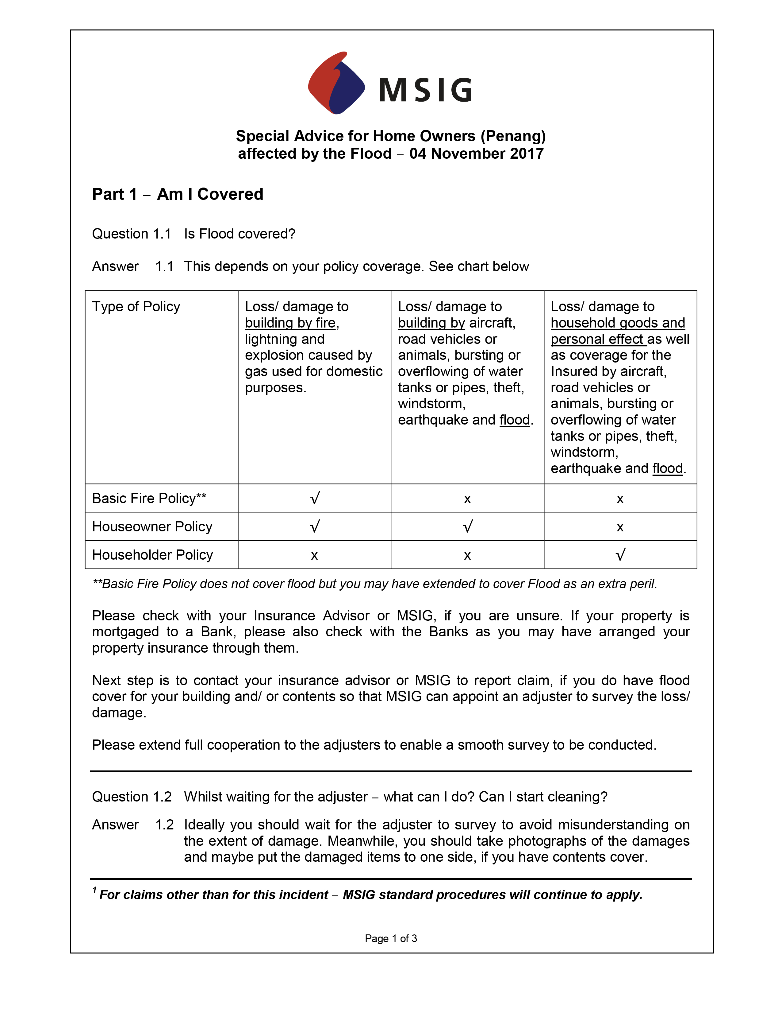 Insurance msig Renew MSIG